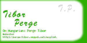tibor perge business card
